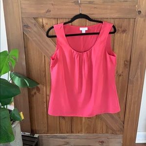 Coral gathered neck shell from Loft